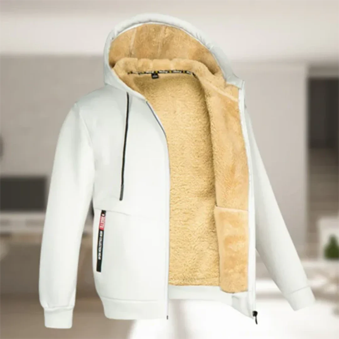 Aden | Veste d'hiver zippée à capuche avec confort thermique pour homme