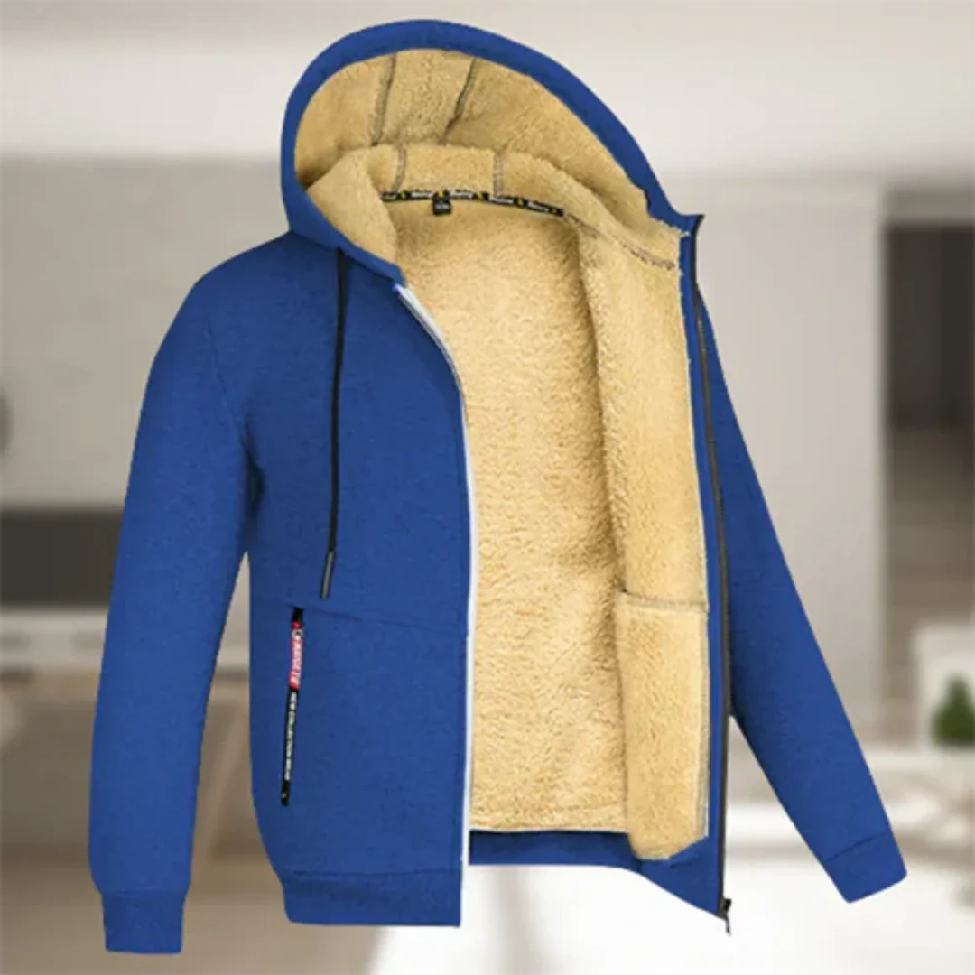 Aden | Veste d'hiver zippée à capuche avec confort thermique pour homme