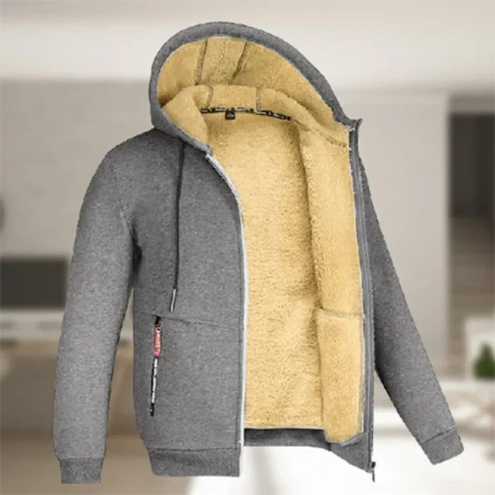 Aden | Veste d'hiver zippée à capuche avec confort thermique pour homme