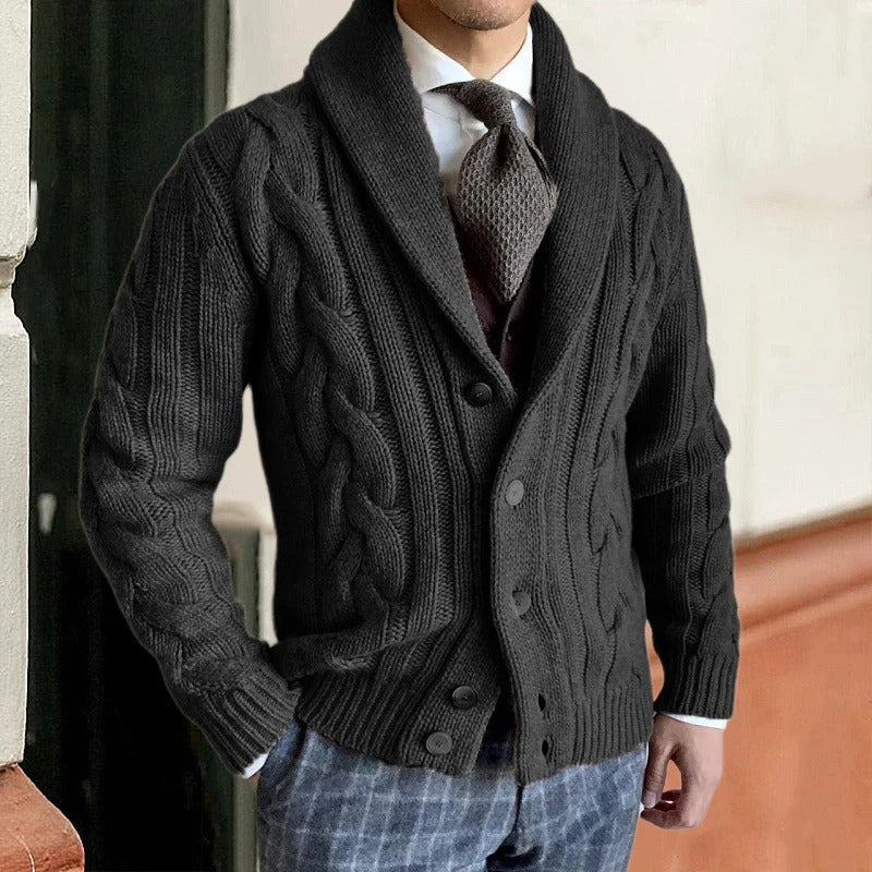 Wiley | Élégant cardigan chaud en tricot pour homme en automne