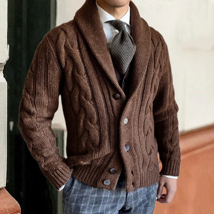 Wiley | Élégant cardigan chaud en tricot pour homme en automne