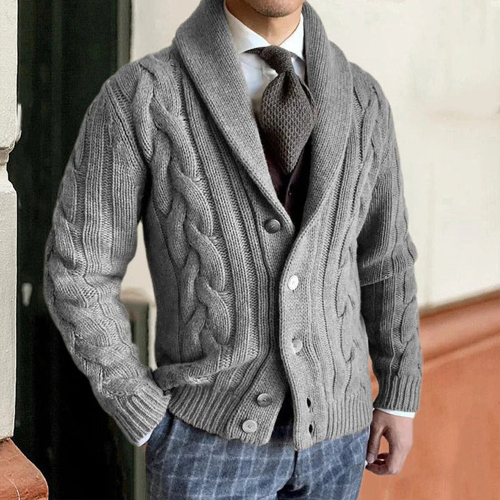 Wiley | Élégant cardigan chaud en tricot pour homme en automne