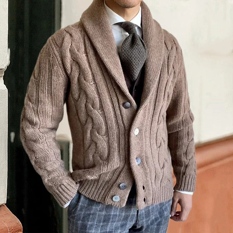 Wiley | Élégant cardigan chaud en tricot pour homme en automne