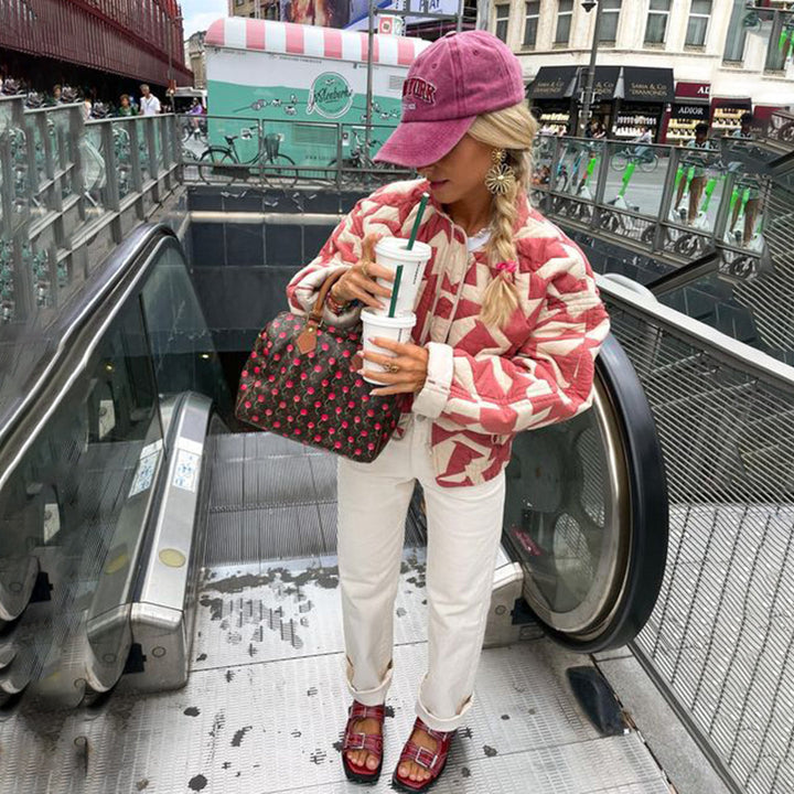 Elsa | Veste à motif floral avec doublure chaude pour femme