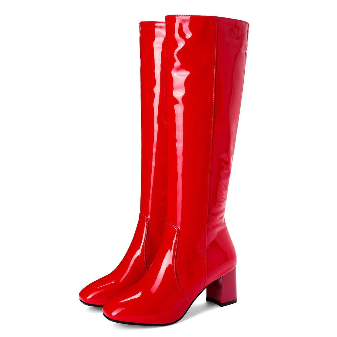 Nicolette | Bottes en cuir verni pour femmes