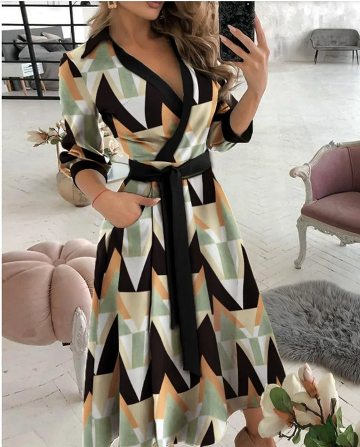 Raelynn | Robe Portefeuille Élégante à Silhouette Fluide pour Femme