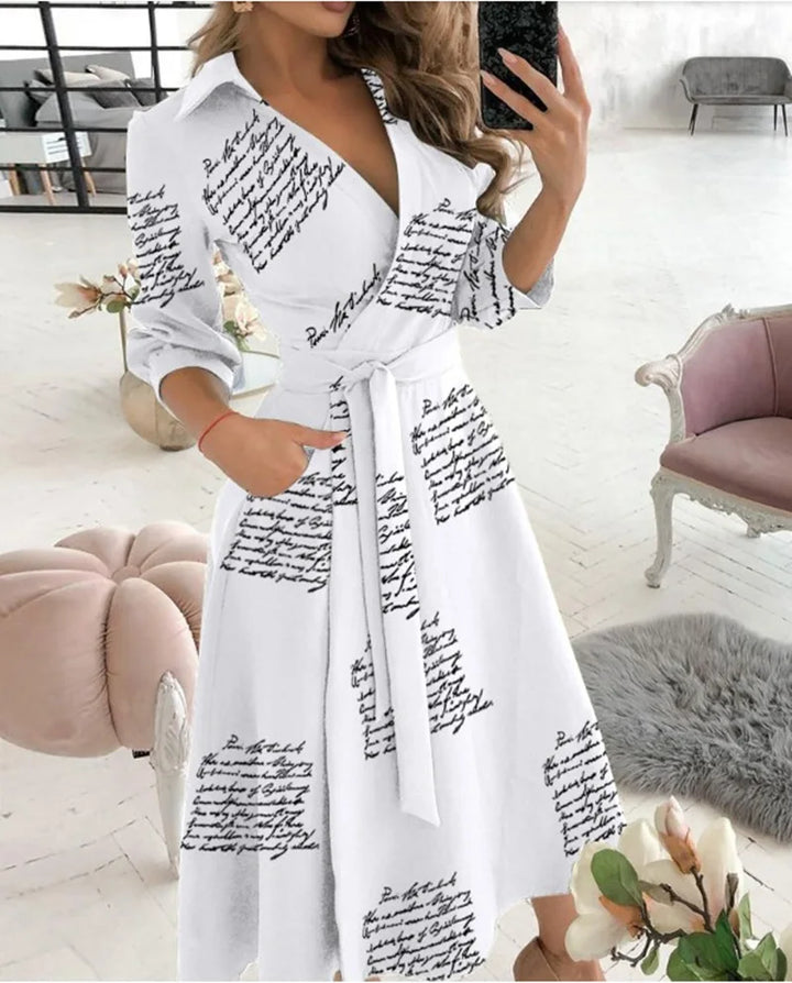 Raelynn | Robe Portefeuille Élégante à Silhouette Fluide pour Femme