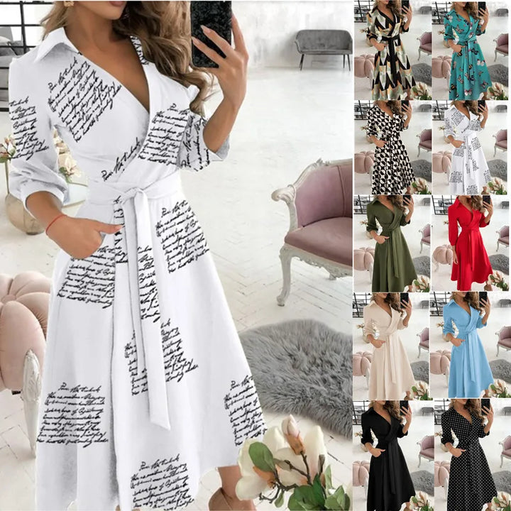 Raelynn | Robe Portefeuille Élégante à Silhouette Fluide pour Femme