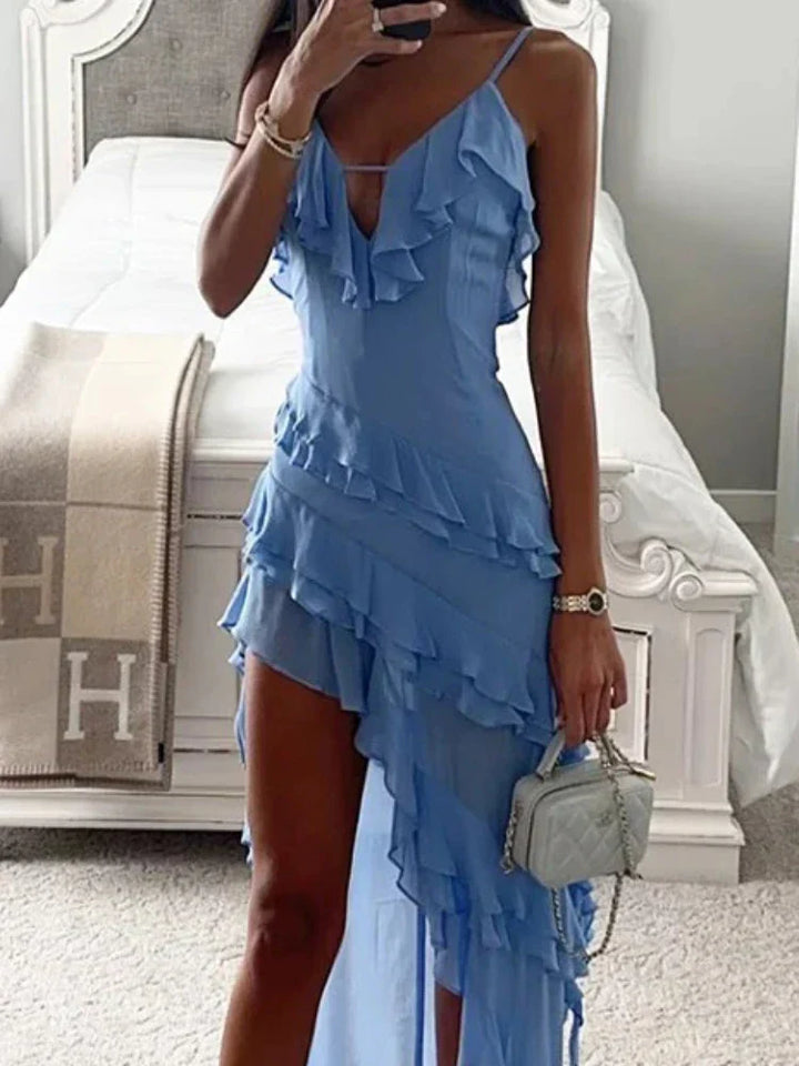 Nelly | Robe de soirée en chiffon Ocean Dream pour femme