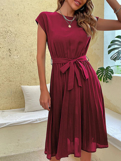 Kendall | Robe Mini Plissée à Manches Courtes pour Femme