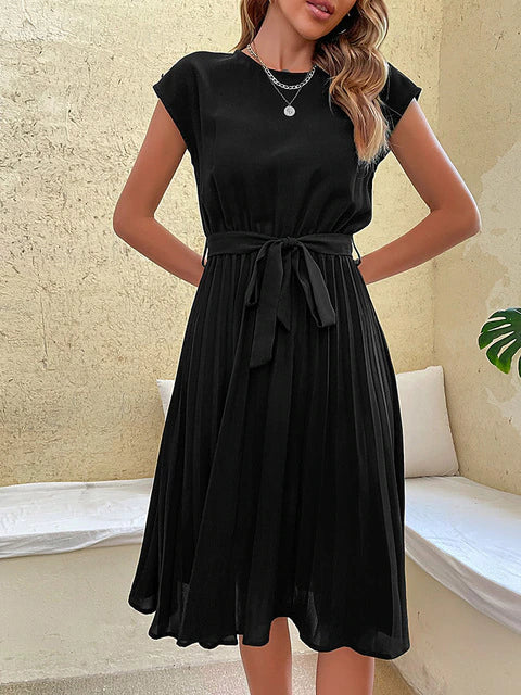 Kendall | Robe Mini Plissée à Manches Courtes pour Femme