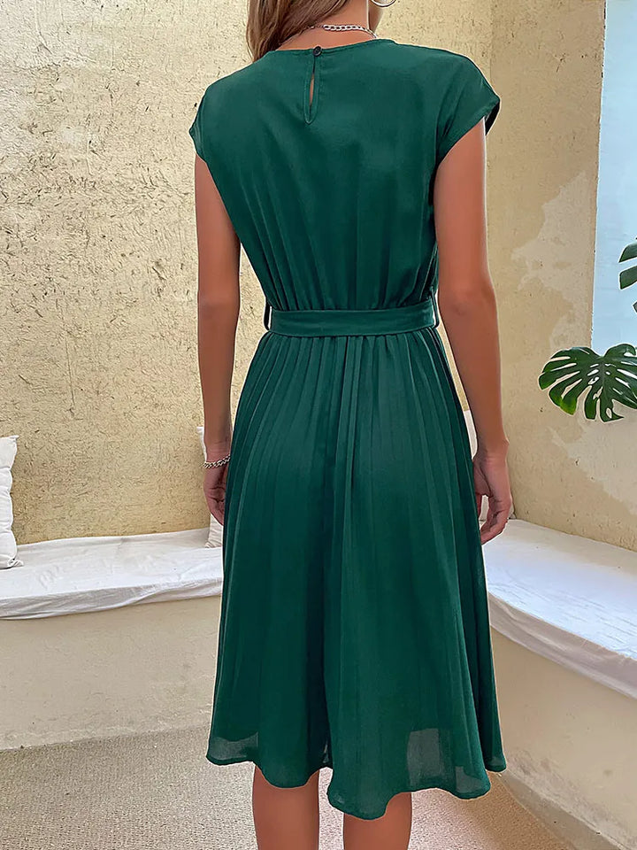 Kendall | Robe Mini Plissée à Manches Courtes pour Femme