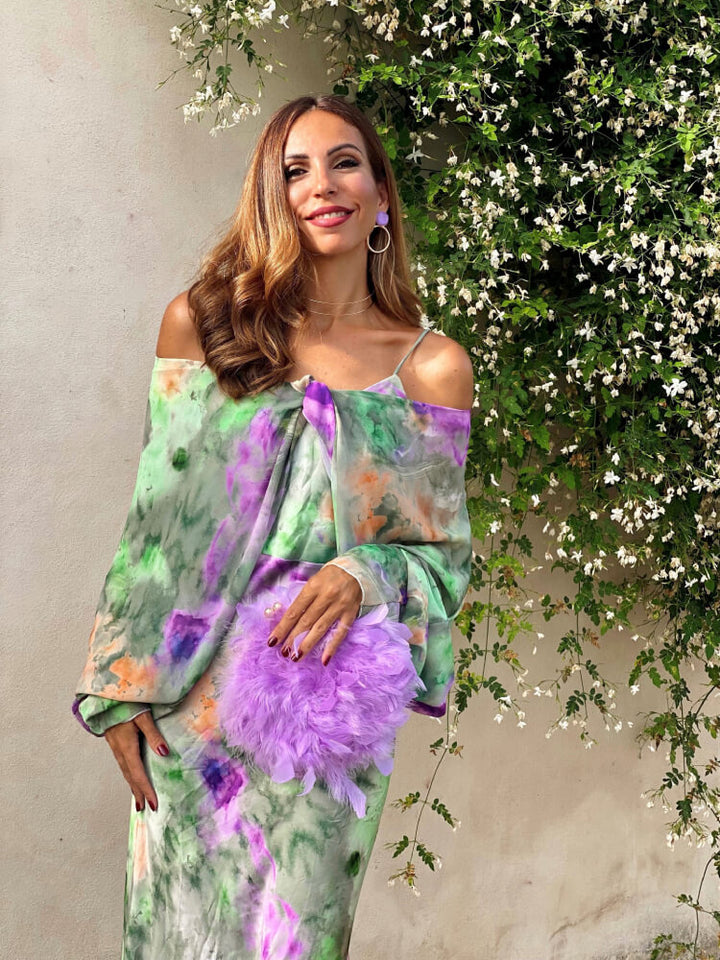 Jenna | Maxi robe halo-dyed stylée avec dos ouvert pour femmes