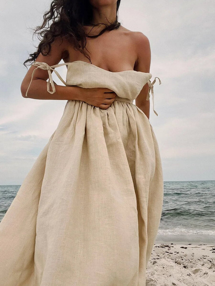 Jaylah | Robe Longue d'Été en Lin pour Femme
