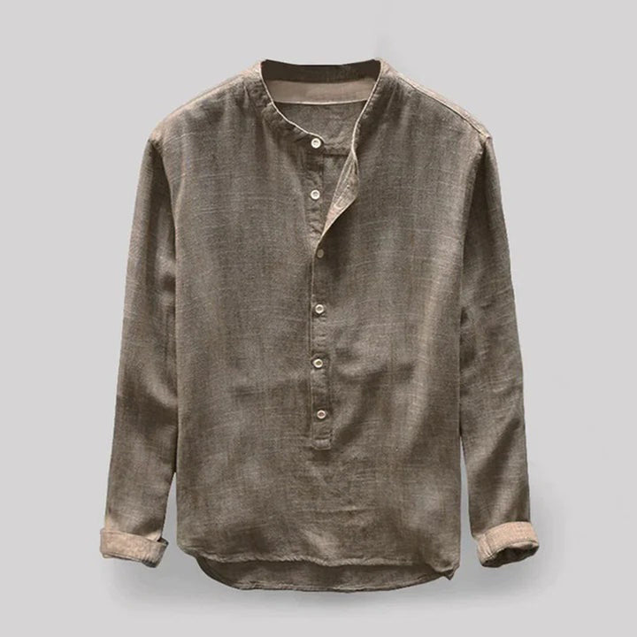 Hannes | Chemise à manches longues pour homme avec col Henley
