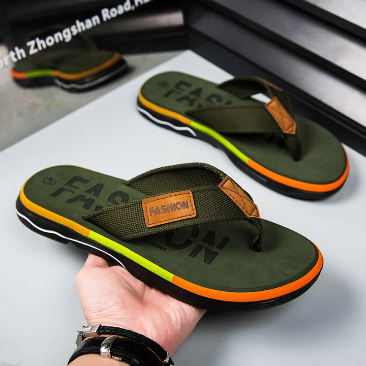Joziah | Tongs Stylées à Couleurs Mixtes avec Semelle Antidérapante pour Hommes