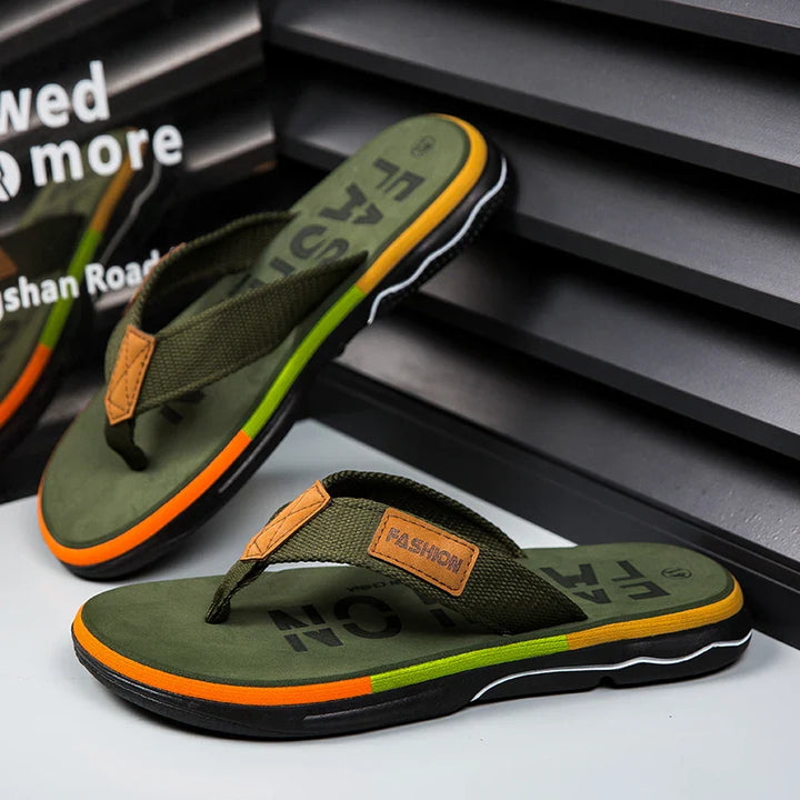 Joziah | Tongs Stylées à Couleurs Mixtes avec Semelle Antidérapante pour Hommes