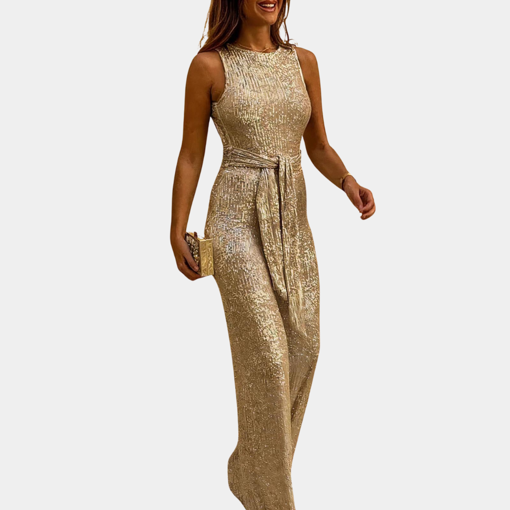 Combinaison Pailletée Franges Fille - Jumpsuit Disco Sans Manches, Pantalon évasé, Pour Danse Ou Fête - 4