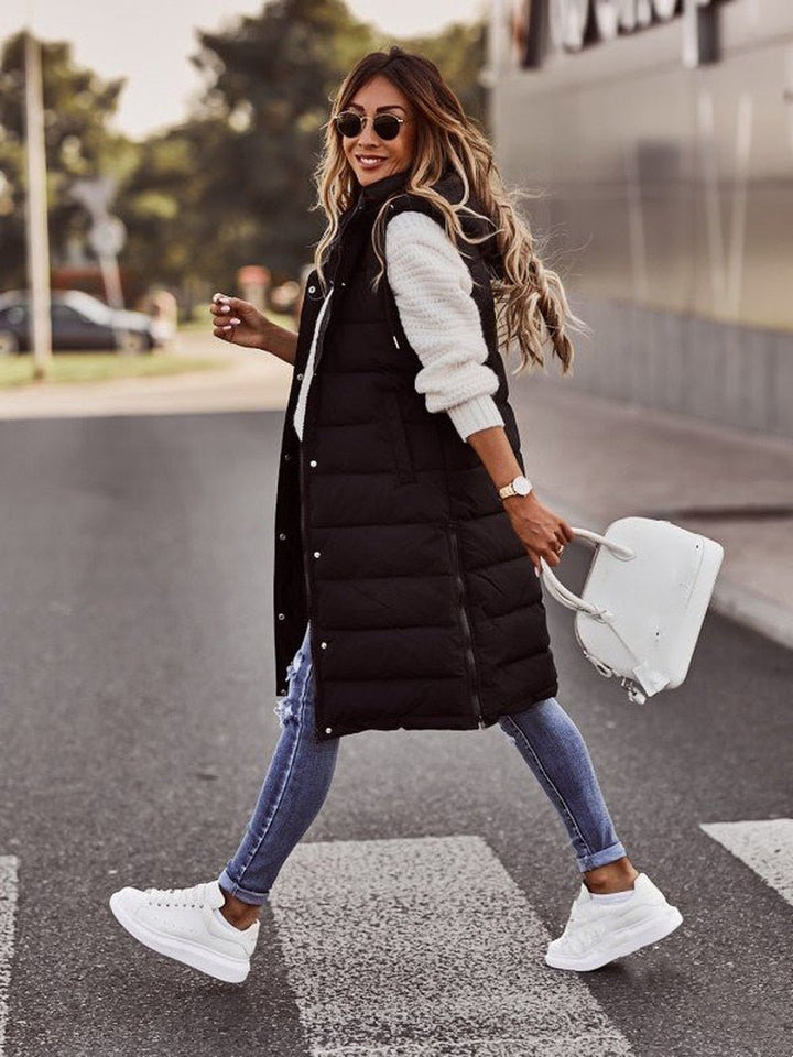 Vianey | Gilet matelassé à coupe longue pour femme