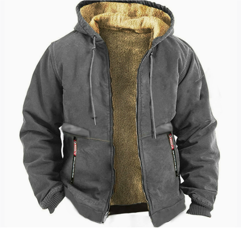 Aden | Veste d'hiver zippée à capuche avec confort thermique pour homme