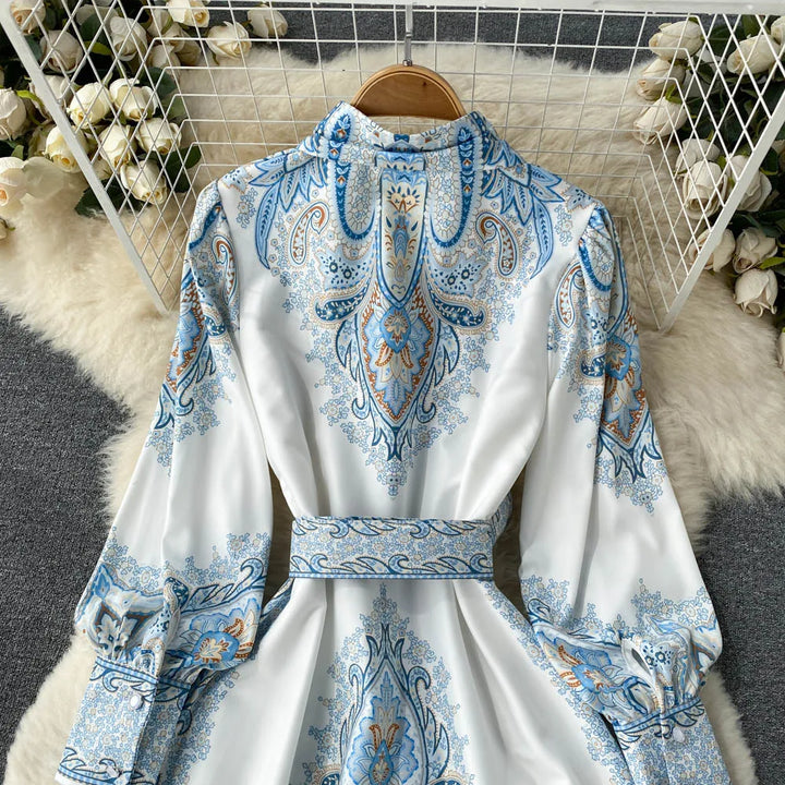 Harmony | Robe Femme avec Motif Floral et Ceinture