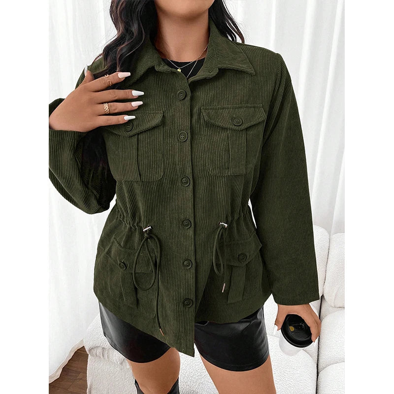 Mireya | Veste en velours côtelé avec poches pour femme