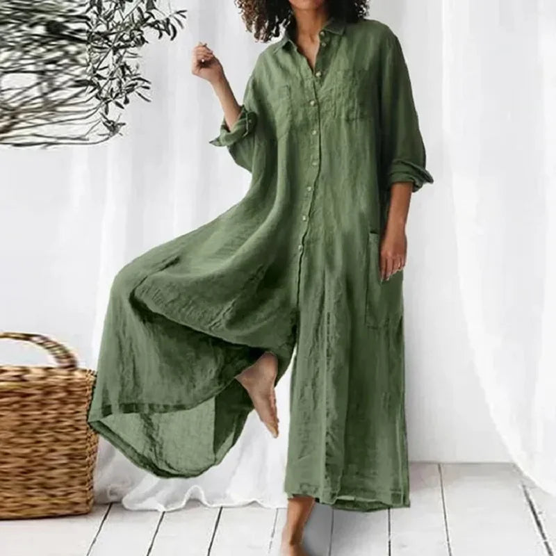 Kennedi | Robe maxi en lin légère et fluide pour femme