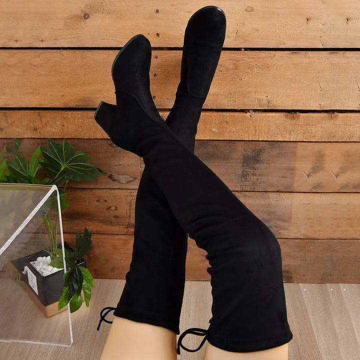 Fiora | Bottes noires à talons hauts pour femme