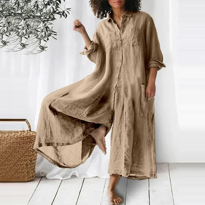 Kennedi | Robe maxi en lin légère et fluide pour femme