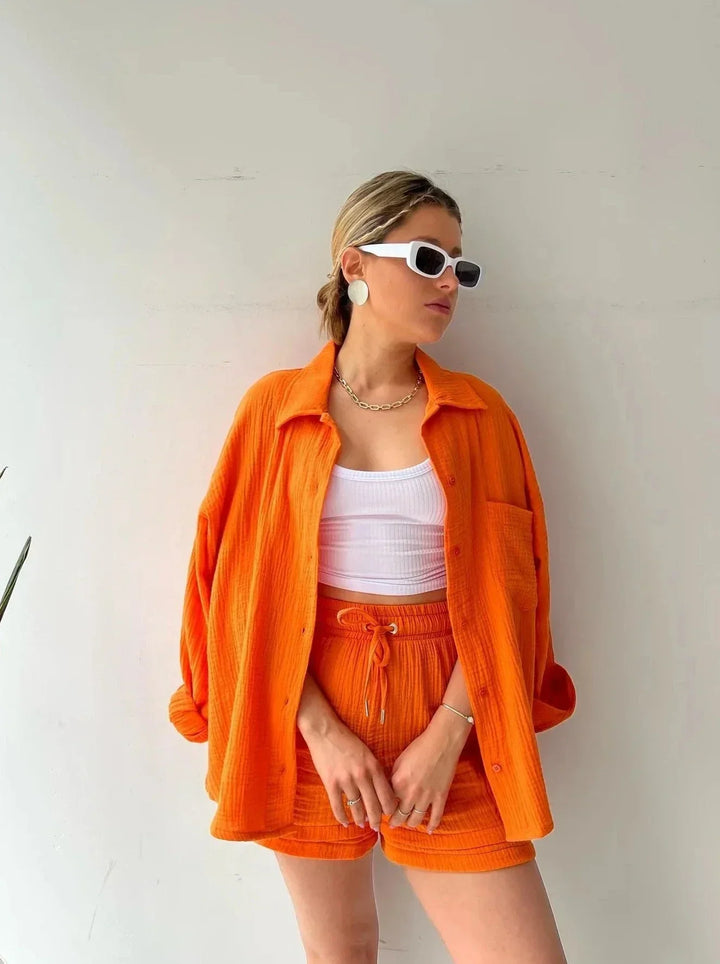 Abril | Ensemble en coton 3 pièces avec coupe confortable et décontractée pour femmes