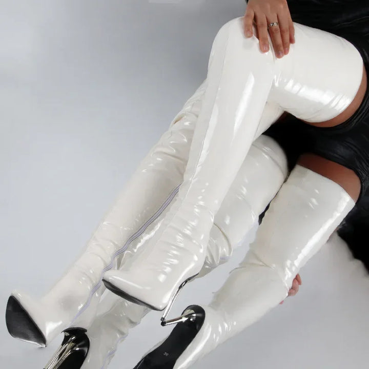 Aurelia | Bottes cuissardes à bout pointu pour femme
