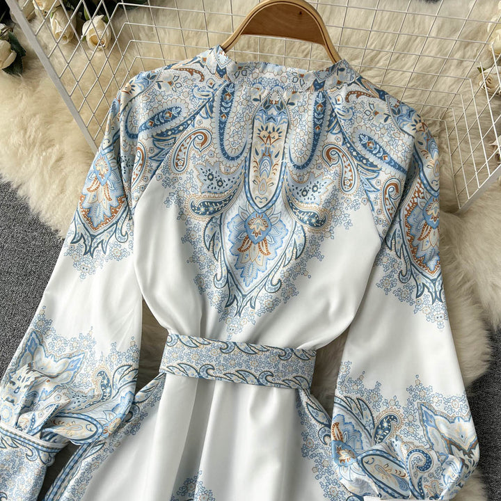 Harmony | Robe Femme avec Motif Floral et Ceinture