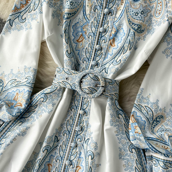 Harmony | Robe Femme avec Motif Floral et Ceinture