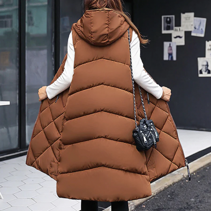 Taylor | Gilet Long à Capuche et Chaleur Hivernale pour Femme