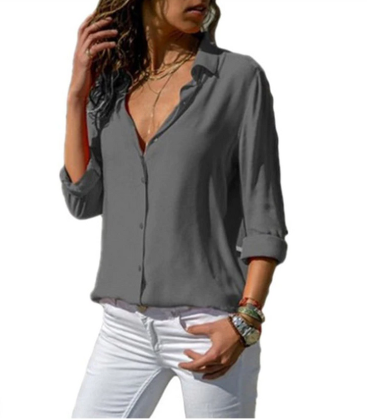 Winter | Blouse Chic à Manches Longues Fluides pour Femme