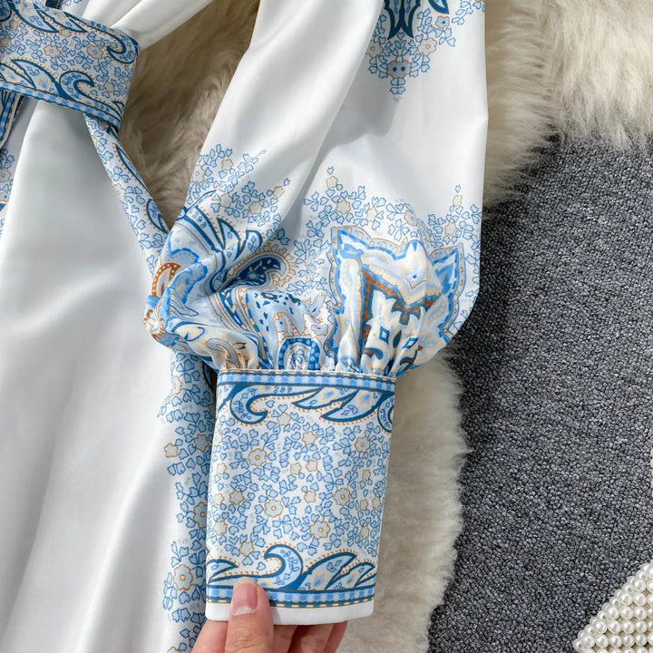 Harmony | Robe Femme avec Motif Floral et Ceinture