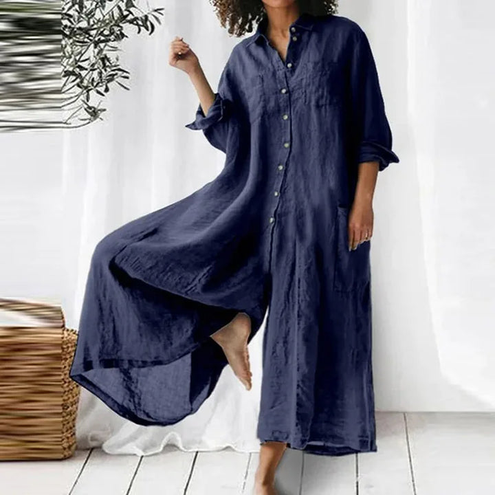 Kennedi | Robe maxi en lin légère et fluide pour femme