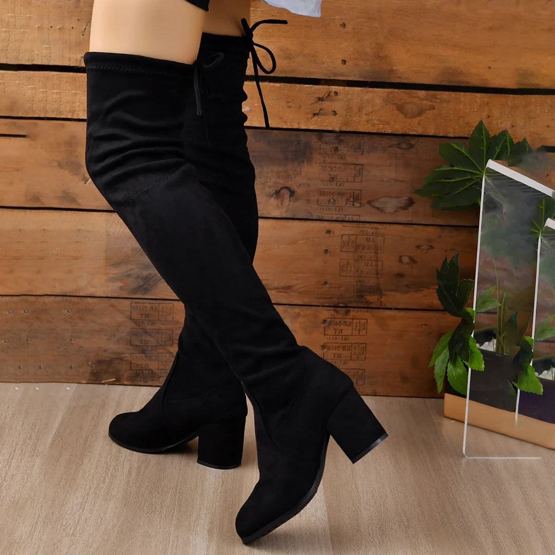 Fiora | Bottes noires à talons hauts pour femme