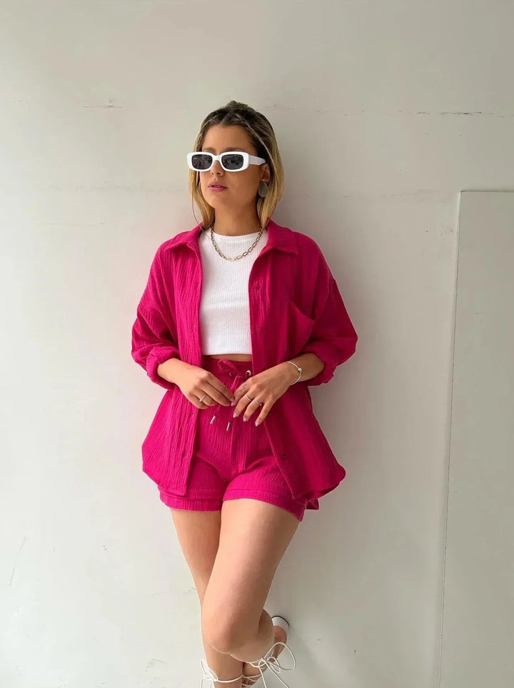Abril | Ensemble en coton 3 pièces avec coupe confortable et décontractée pour femmes