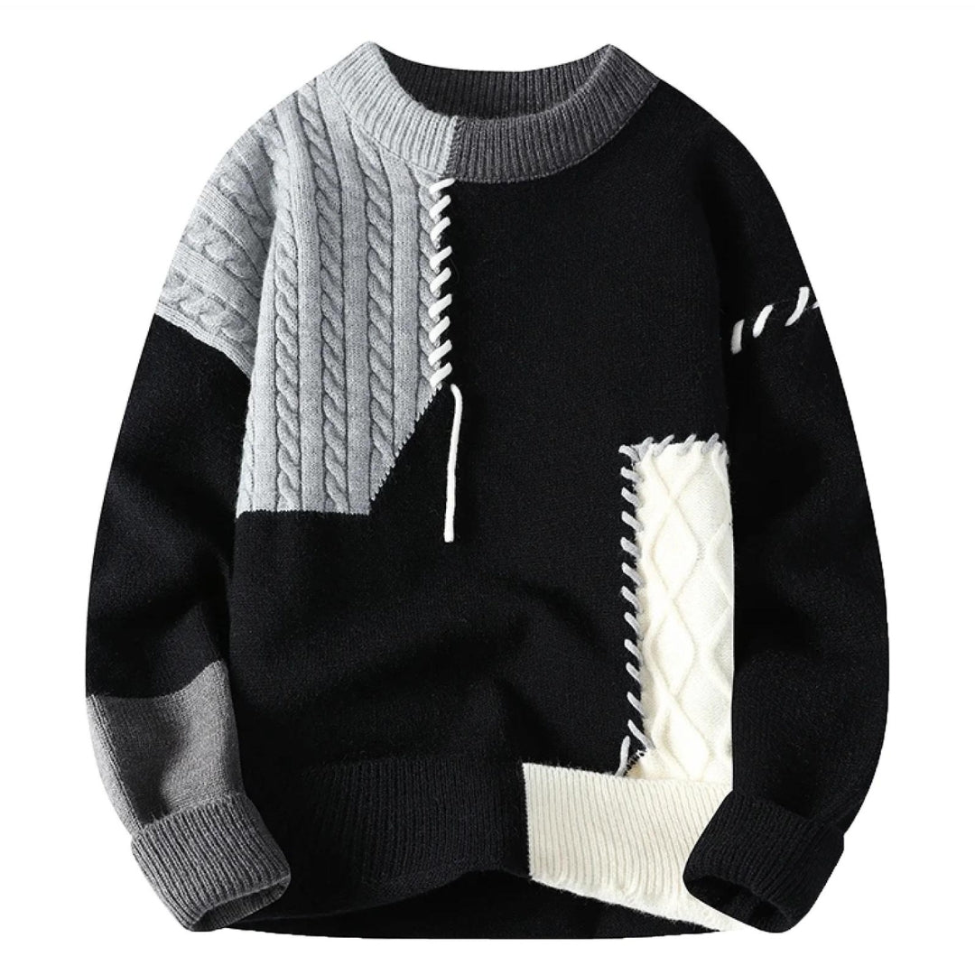 Guadalupe | Pull élégant à pièces patchwork pour l’automne pour homme