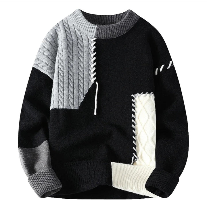 Guadalupe | Pull élégant à pièces patchwork pour l’automne pour homme