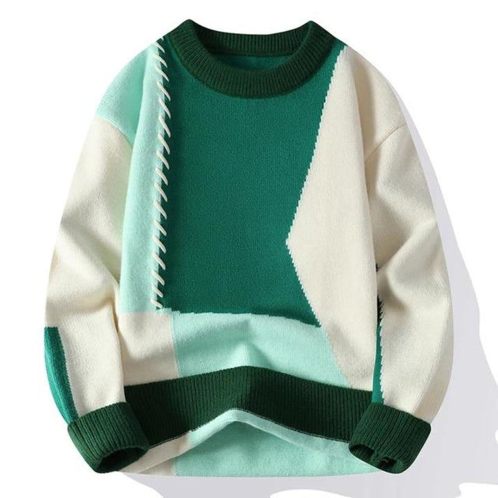 Guadalupe | Pull élégant à pièces patchwork pour l’automne pour homme