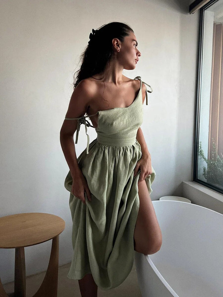 Jaylah | Robe Longue d'Été en Lin pour Femme