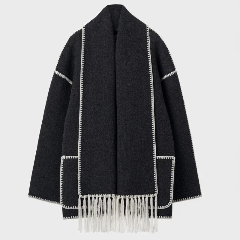 Shaelyn | Veste Écharpe à Devant Drapé pour Femme