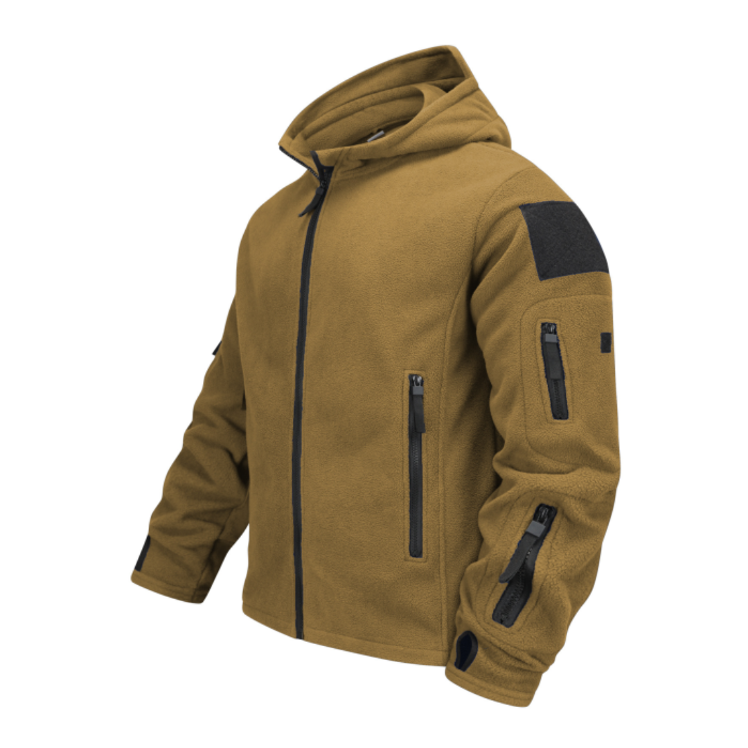 Aadit | Veste zippée coupe-vent à capuche avec multiples poches pour homme