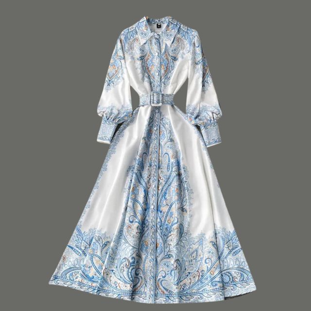Harmony | Robe Femme avec Motif Floral et Ceinture