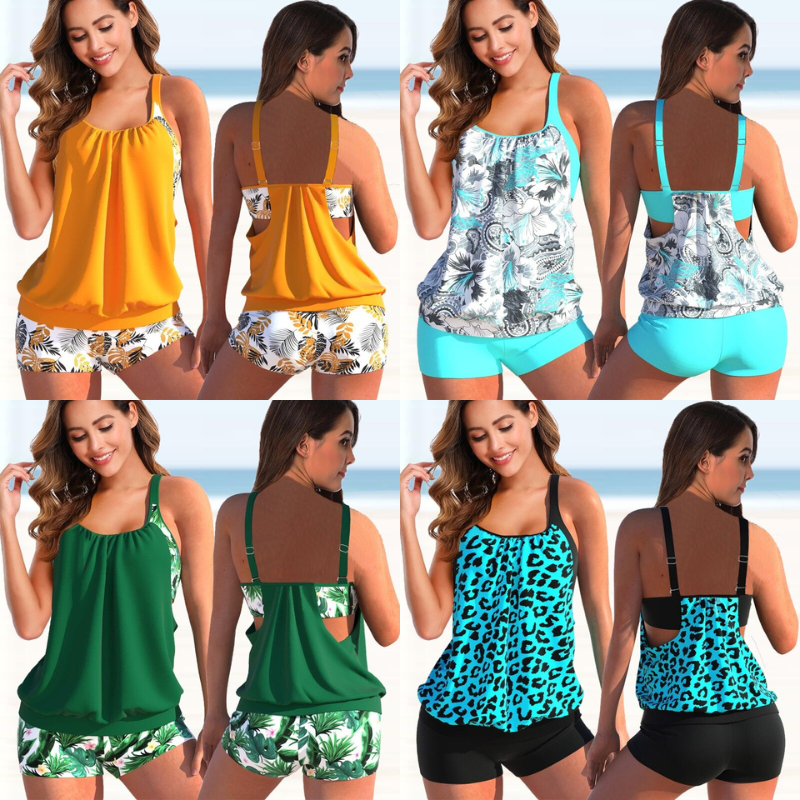 Liana | Tankini Deux-Tons pour Femmes
