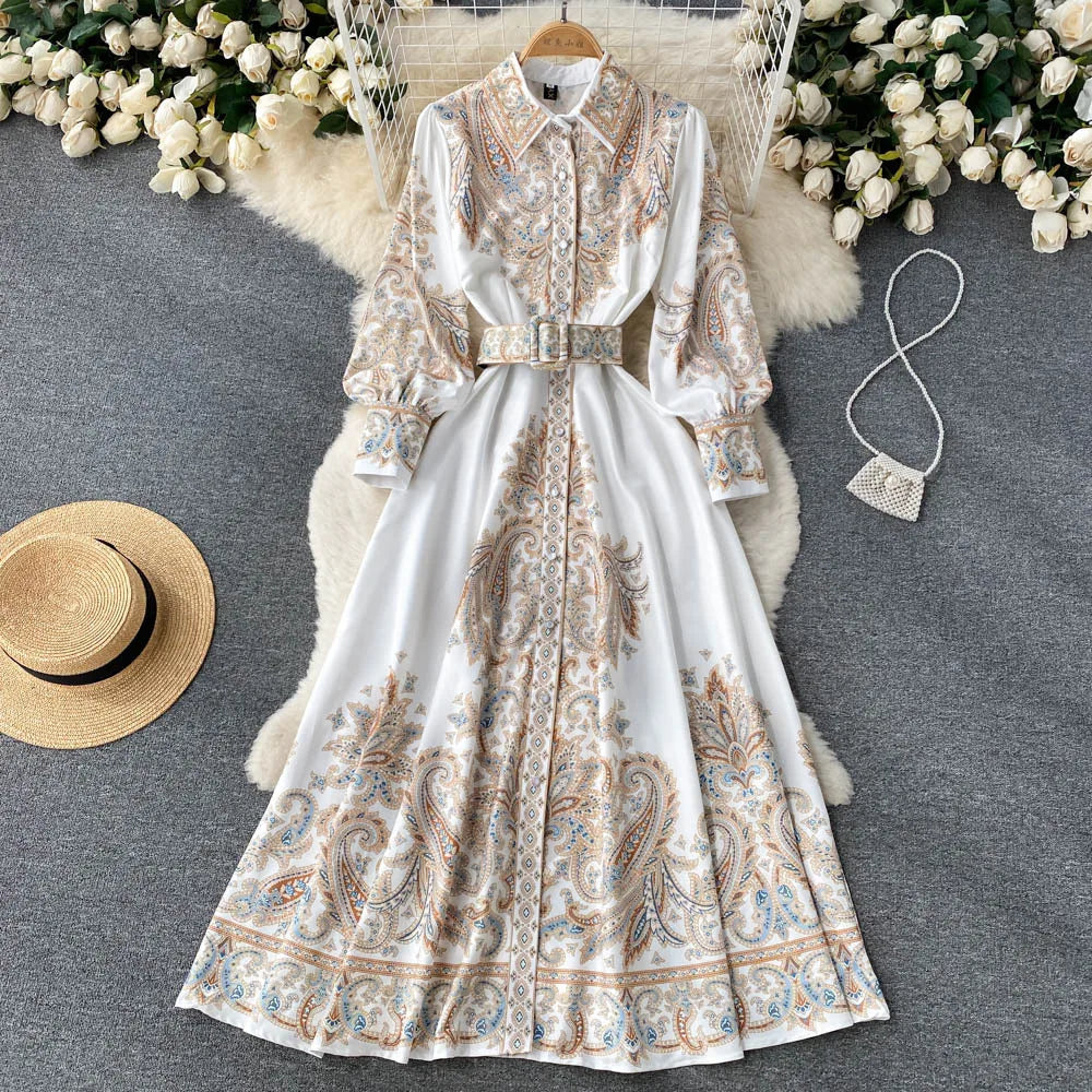 Harmony | Robe Femme avec Motif Floral et Ceinture