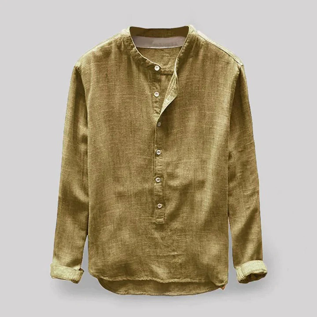 Hannes | Chemise à manches longues pour homme avec col Henley