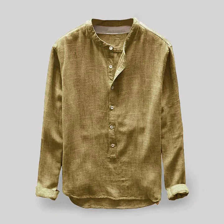 Hannes | Chemise à manches longues pour homme avec col Henley